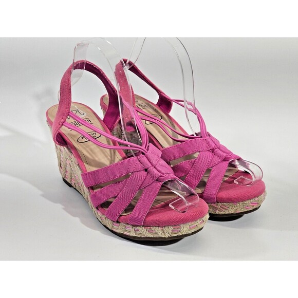 Women's Size 8.5M Impo Tosha Platform Wedge Sandals High Heels Pink NWOB NEW - Picture 1 of 8